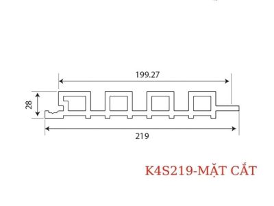 LAM SÓNG GỖ NHỰA K4S219 MC 219mm