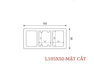 THANH LAM GỖ NHỰA L105X50 MC 105X50mm