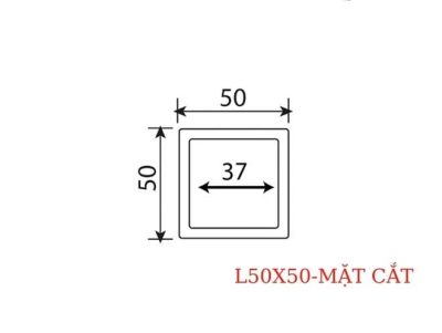 THANH LAM GỖ NHỰA L50X50 MC 50X50mm