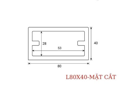 THANH LAM GỖ NHỰA L80X40 MC 80X40mm