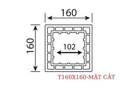 TRỤ GỖ NHỰA T160X160 MC 160MM