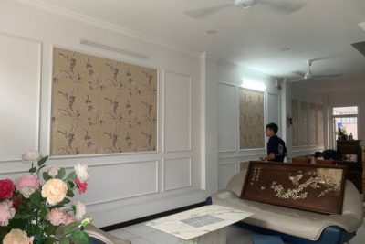 Thi công giấy dán tường châu âu B