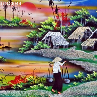 Tranh sơn dầu mẹ gánh 44